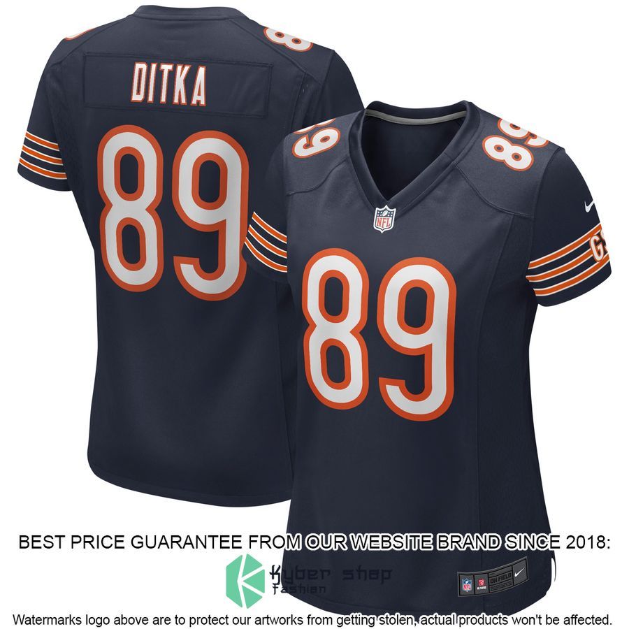 Mike Ditka Chicago Bears Women's Navy Football Jersey