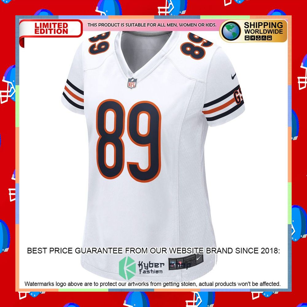 Mike Ditka Chicago Bears Women's Retired White Football Jersey 8 Mike Ditka Chicago Bears Women's Retired White Football Jersey word2