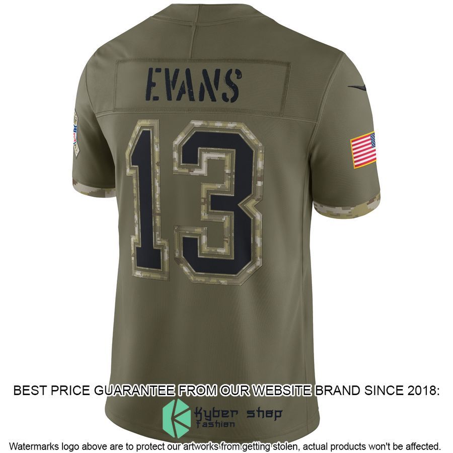 Mike Evans Tampa Bay Buccaneers 2022 Salute To Service Olive Football Jersey 3 Mike Evans Tampa Bay Buccaneers 2022 Salute To Service Olive Football Jersey word1