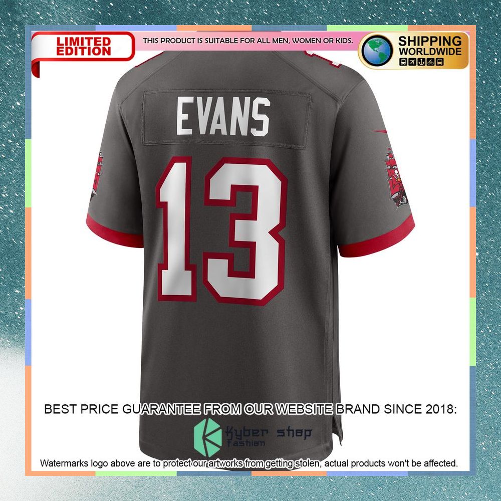 Mike Evans Tampa Bay Buccaneers Alternate Pewter Football Jersey 7 Mike Evans Tampa Bay Buccaneers Alternate Pewter Football Jersey word3