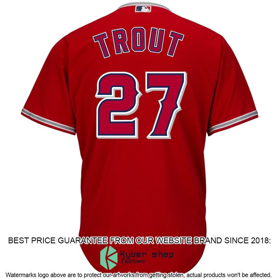 Mike Trout Los Angeles Angels Big And Tall Player Red Baseball Jersey 3 Mike Trout Los Angeles Angels Big And Tall Player Red Baseball Jersey word3