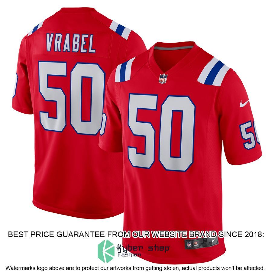 Mike Vrabel New England Patriots Retired Alternate Red Football Jersey