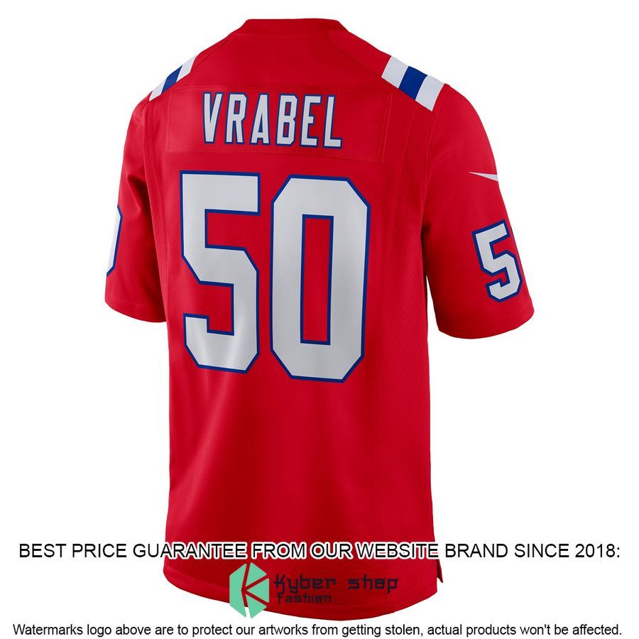 Mike Vrabel New England Patriots Retired Alternate Red Football Jersey 3 Mike Vrabel New England Patriots Retired Alternate Red Football Jersey word3