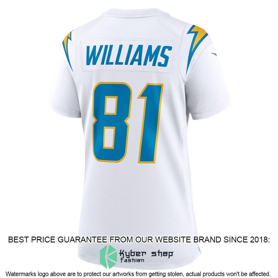 Mike Williams Los Angeles Chargers Women's White Football Jersey 3 Mike Williams Los Angeles Chargers Women's White Football Jersey word1