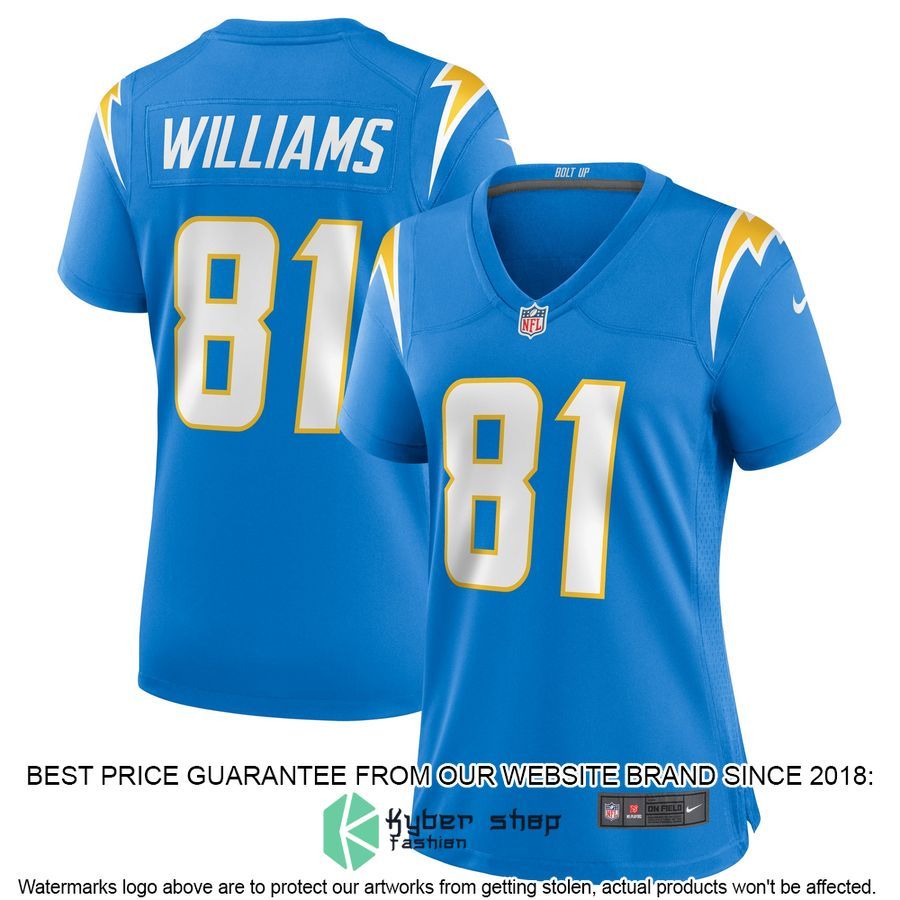 Mike Williams Los Angeles Chargers Women's White Football Jersey 5 Mike Williams Los Angeles Chargers Women's White Football Jersey word1