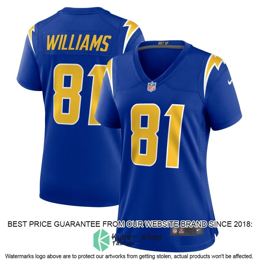 Mike Williams Los Angeles Chargers Women's White Football Jersey 7 Mike Williams Los Angeles Chargers Women's White Football Jersey word1