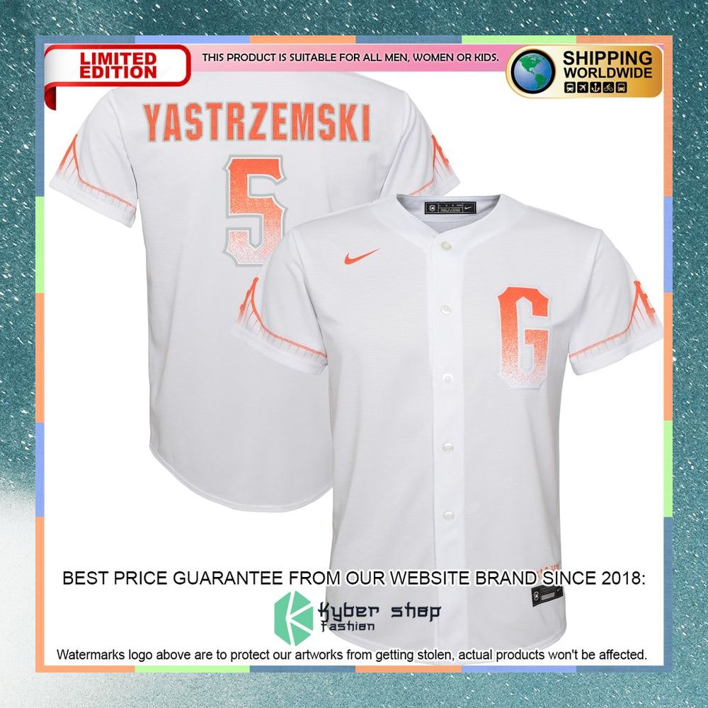 Mike Yastrzemski San Francisco Giants Youth City Connect Player White Baseball Jersey 4 Mike Yastrzemski San Francisco Giants Youth City Connect Player White Baseball Jersey word3