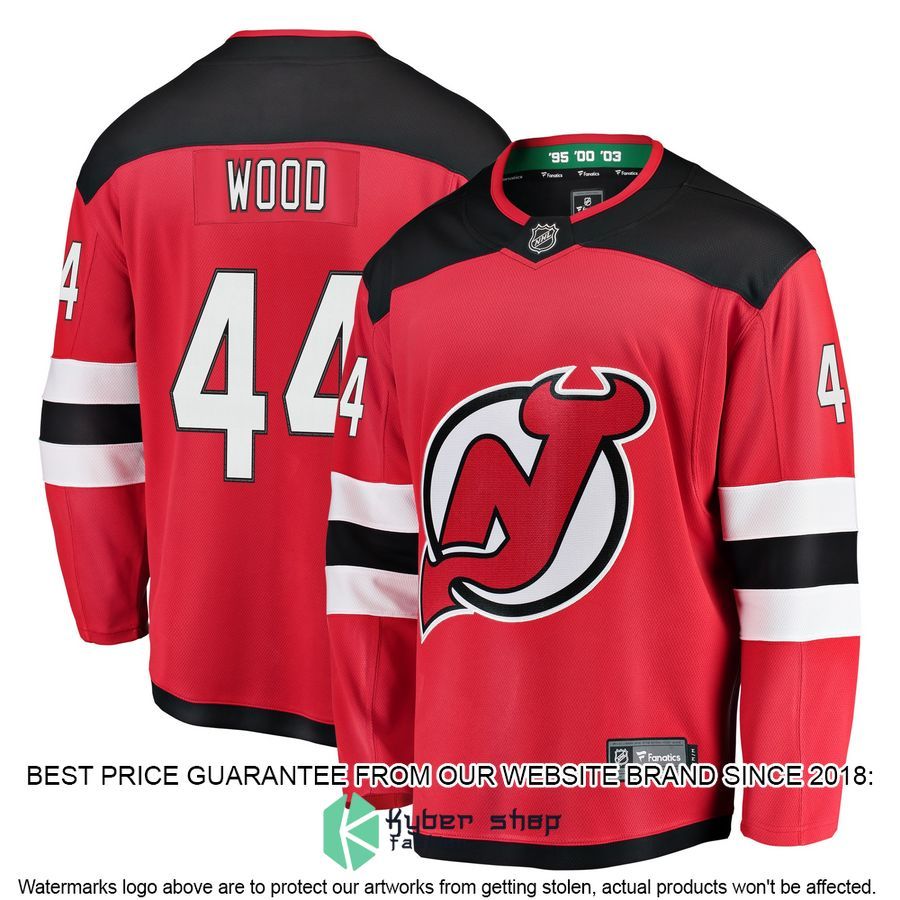 Miles Wood New Jersey Devils Home Red Hockey Jersey