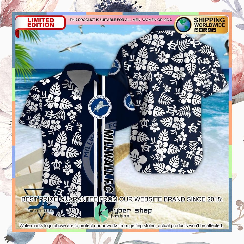 Millwall F.C Logo Hawaiian Shirt, Shorts 5 Millwall F.C Logo Hawaiian Shirt, Shorts word2