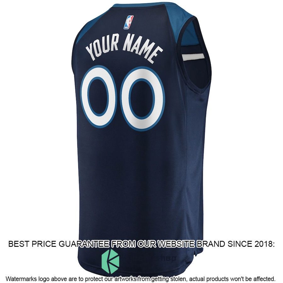 Minnesota Timberwolves Custom Navy Basketball Jersey 3 Minnesota Timberwolves Custom Navy Basketball Jersey word1