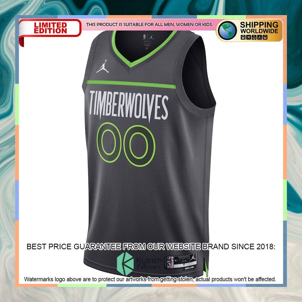 Minnesota Timberwolves Jordan Brand Unisex 2022-23 Custom Black Basketball Jersey 5 Minnesota Timberwolves Jordan Brand Unisex 2022-23 Custom Black Basketball Jersey word3