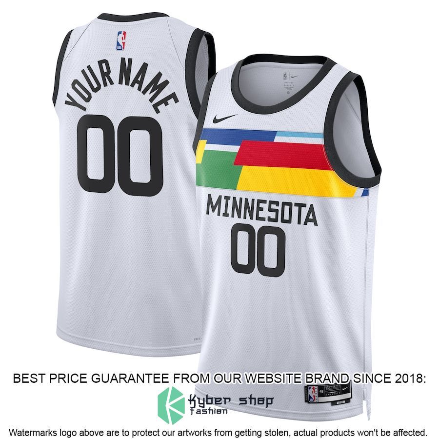Minnesota Timberwolves Nike Unisex 2022-23 Custom City Edition White Basketball Jersey