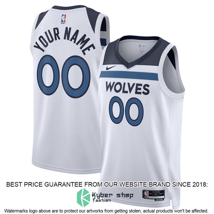 Minnesota Timberwolves Nike Unisex 2022-23 Custom White Basketball Jersey