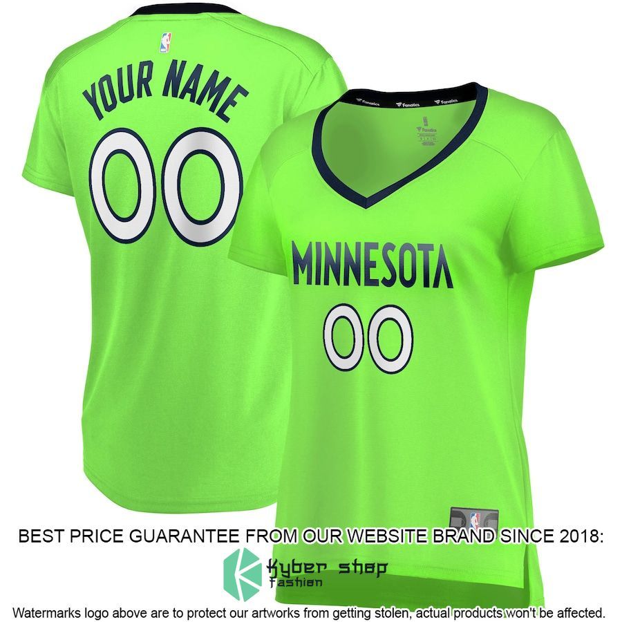 Minnesota Timberwolves Women's Custom Green Basketball Jersey