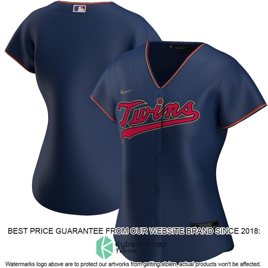 Minnesota Twins Women Alternate Team Navy Baseball Jersey