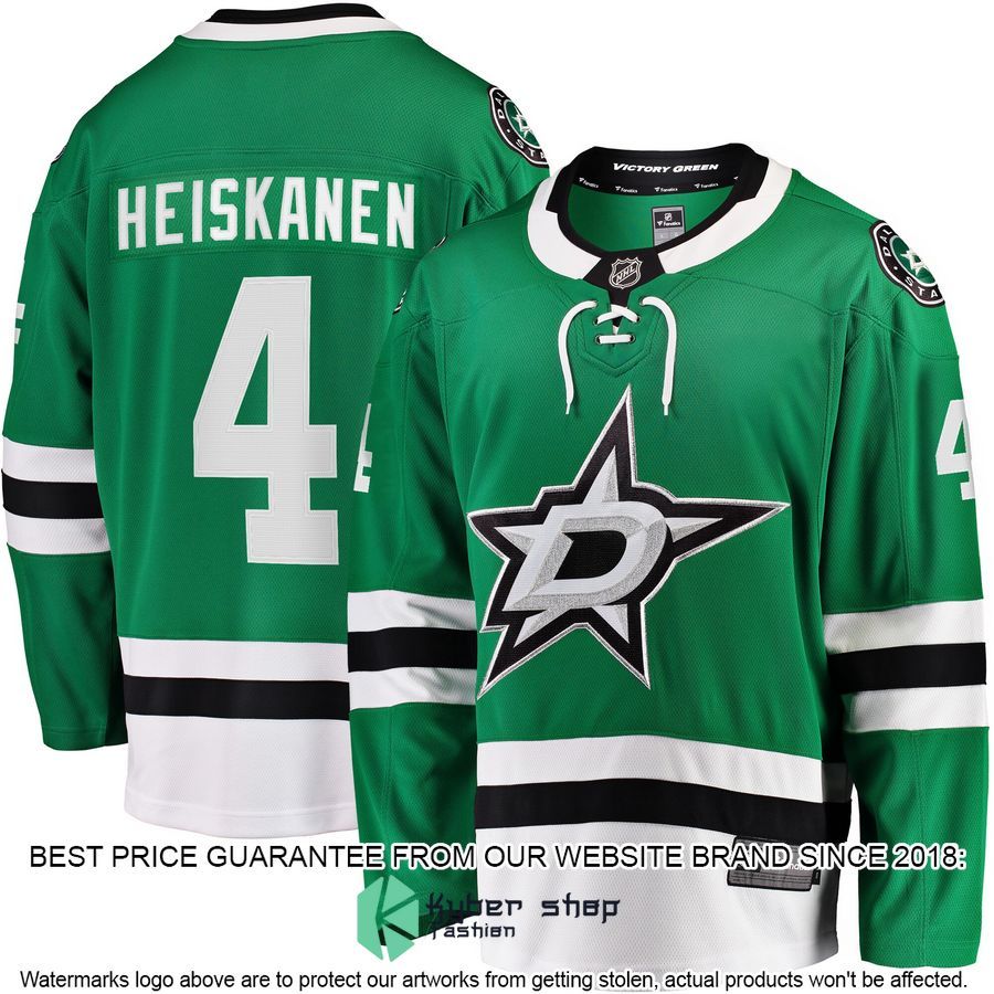 Miro Heiskanen Dallas Stars Team Color Kelly Green Hockey Jersey