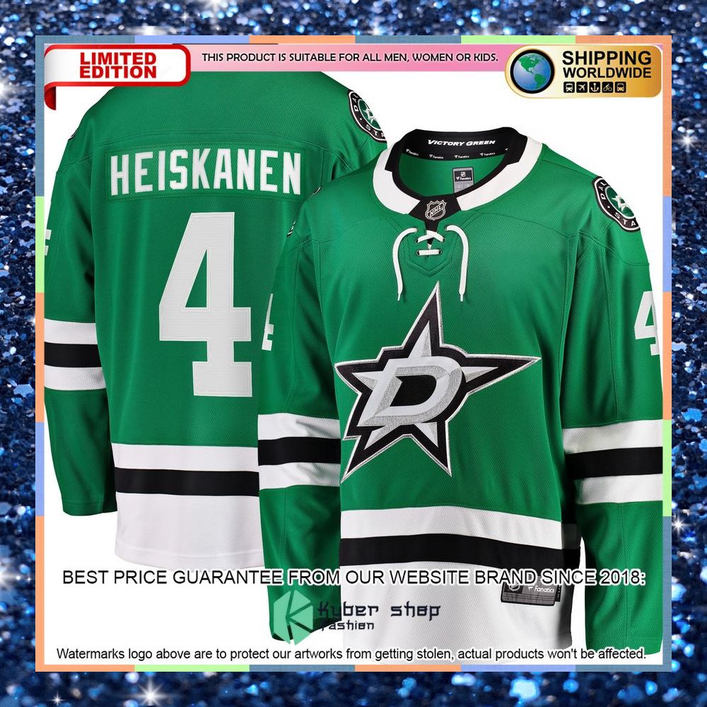 Miro Heiskanen Dallas Stars Team Color Kelly Green Hockey Jersey 8 Miro Heiskanen Dallas Stars Team Color Kelly Green Hockey Jersey word1