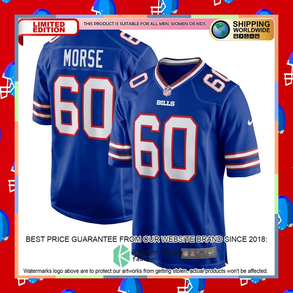 Mitch Morse Buffalo Bills Royal Football Jersey 5 Mitch Morse Buffalo Bills Royal Football Jersey word2