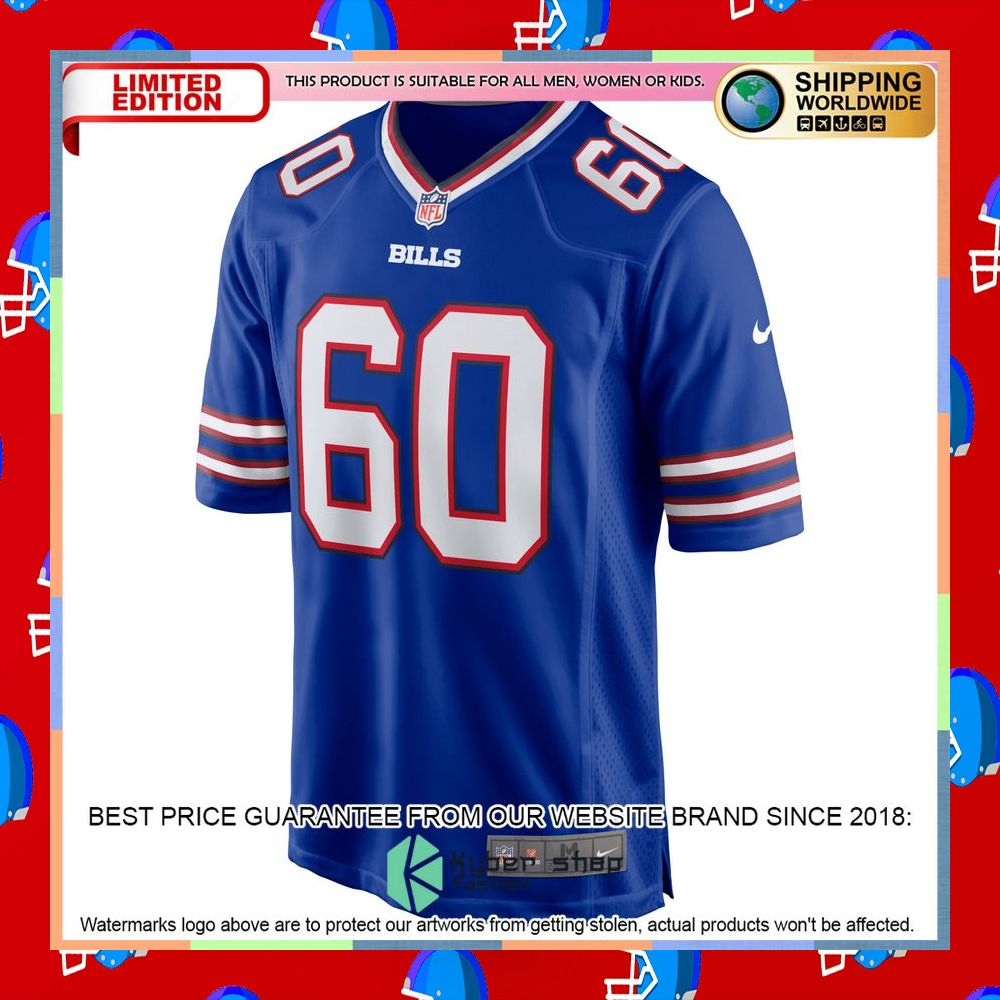 Mitch Morse Buffalo Bills Royal Football Jersey 6 Mitch Morse Buffalo Bills Royal Football Jersey word2