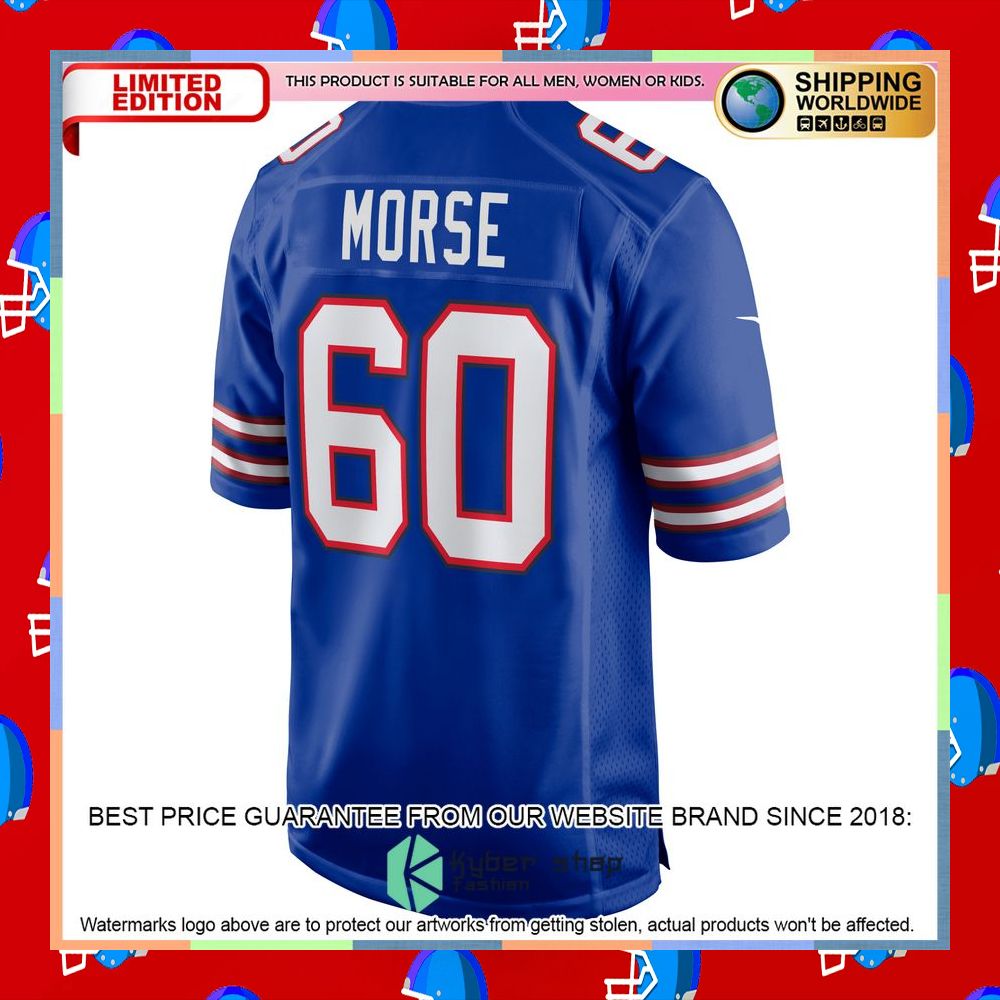 Mitch Morse Buffalo Bills Royal Football Jersey 7 Mitch Morse Buffalo Bills Royal Football Jersey word2