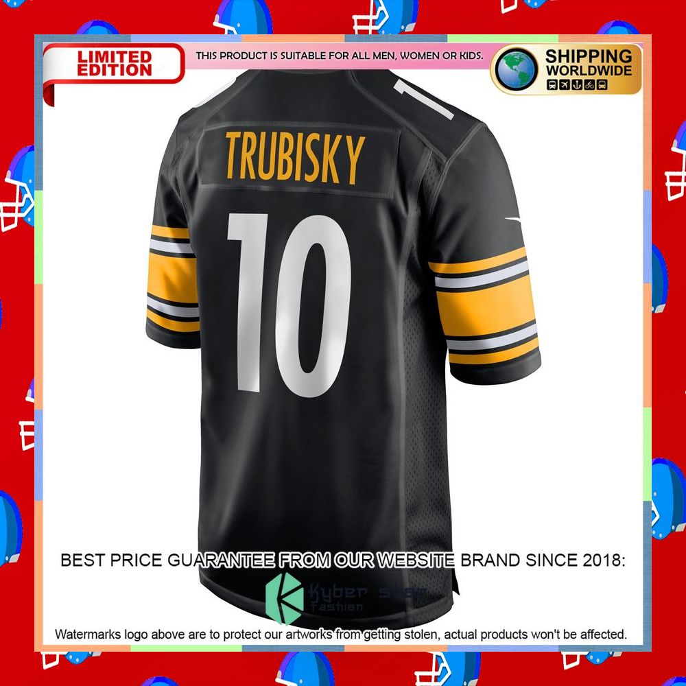 Mitchell Trubisky Pittsburgh Steelers Black Football Jersey 7 Mitchell Trubisky Pittsburgh Steelers Black Football Jersey word1