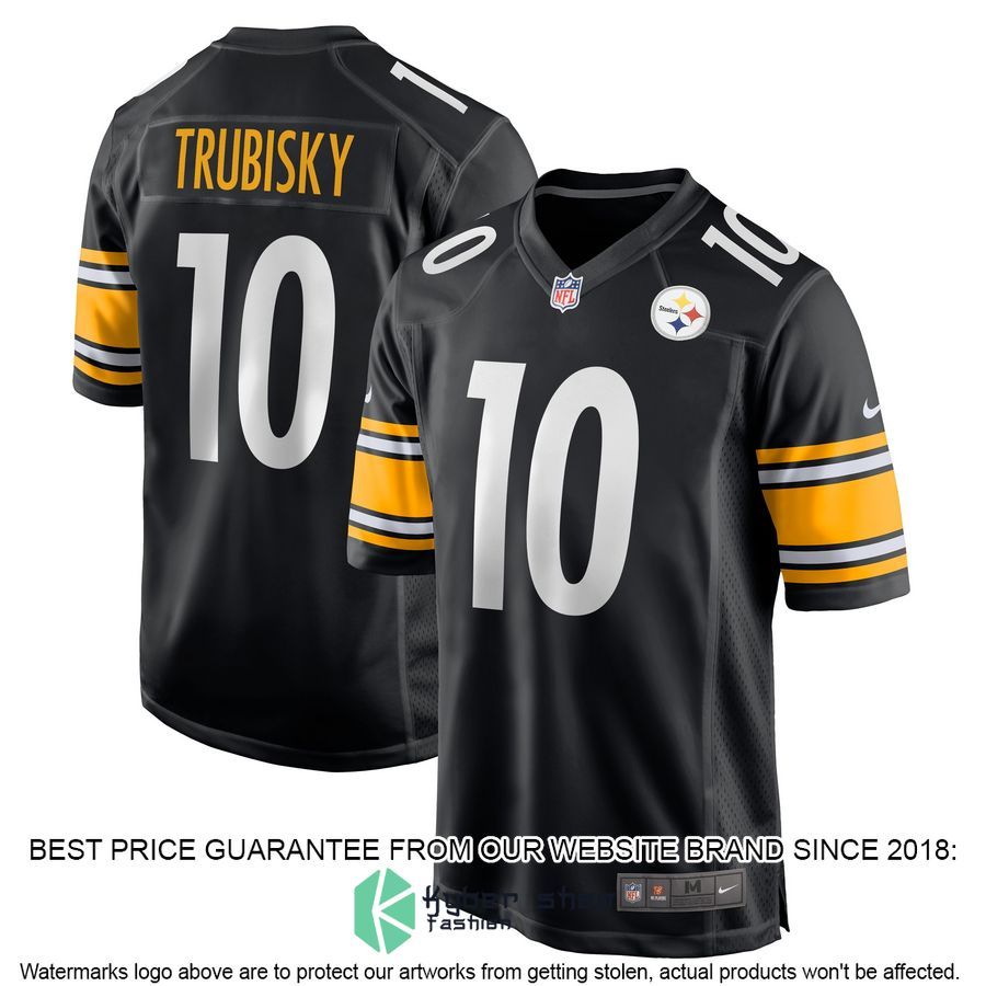 Mitchell Trubisky Pittsburgh Steelers Black Football Jersey 4 Mitchell Trubisky Pittsburgh Steelers Black Football Jersey word1