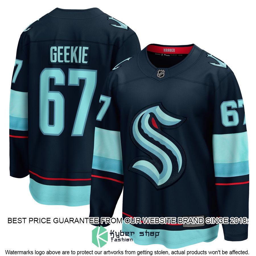 Morgan Geekie Seattle Kraken Home Deep Sea Blue Hockey Jersey