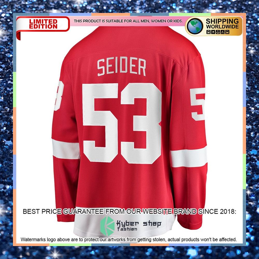 Moritz Seider Detroit Red Wings Home Red Hockey Jersey 7 Moritz Seider Detroit Red Wings Home Red Hockey Jersey word3