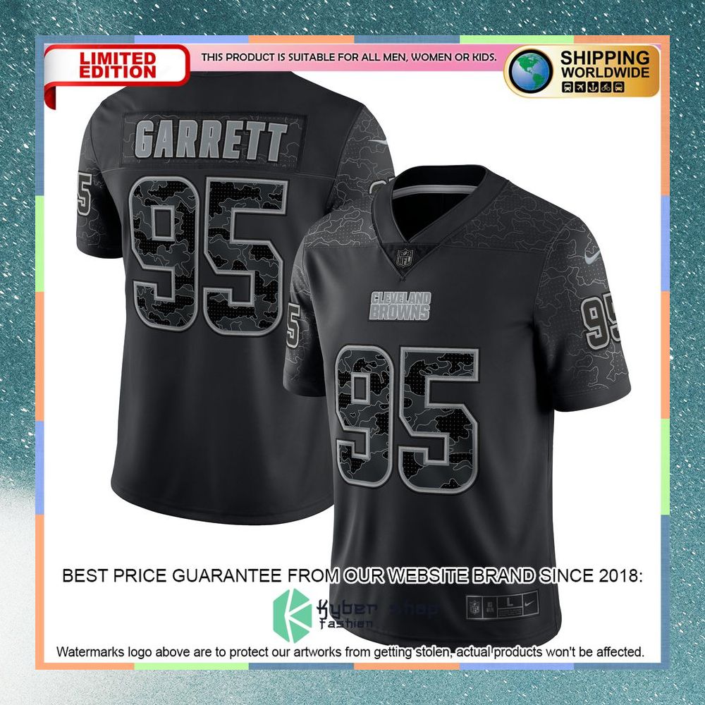 Myles Garrett Cleveland Browns RFLCTV Black Football Jersey 5 Myles Garrett Cleveland Browns RFLCTV Black Football Jersey word1