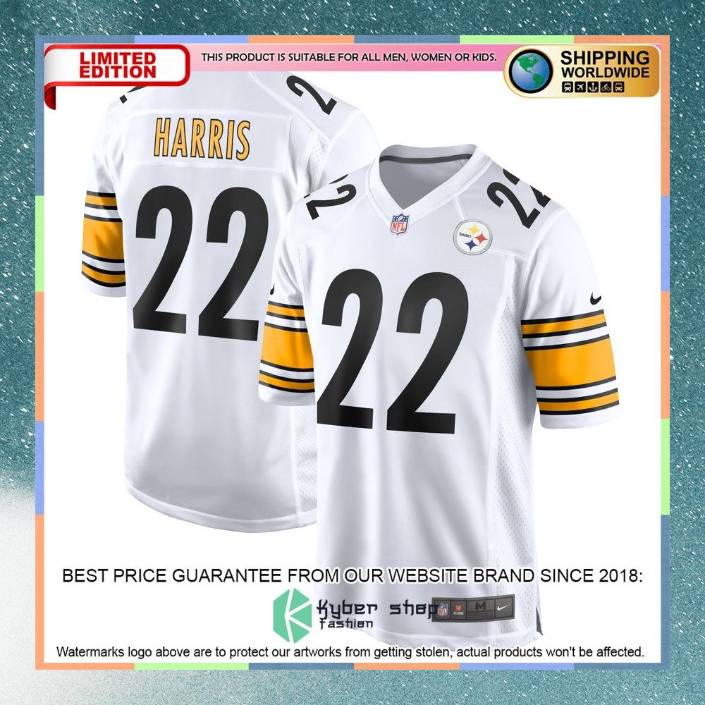 Najee Harris Pittsburgh Steelers White Football Jersey 5 Najee Harris Pittsburgh Steelers White Football Jersey word3