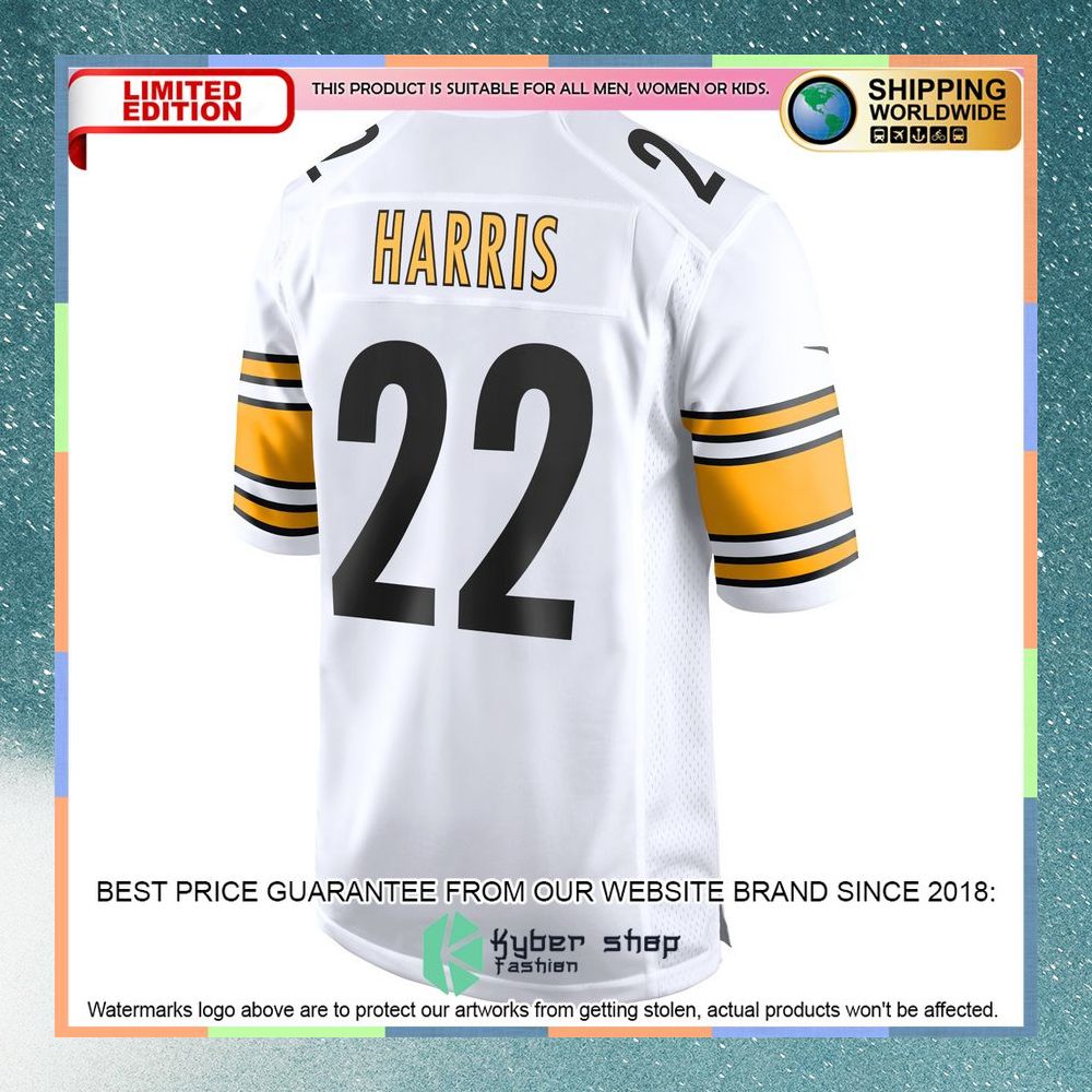 Najee Harris Pittsburgh Steelers White Football Jersey 7 Najee Harris Pittsburgh Steelers White Football Jersey word3
