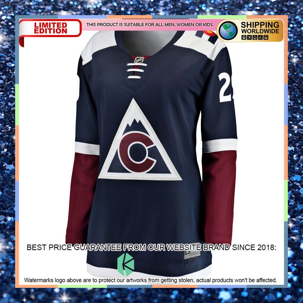 Nathan MacKinnon Colorado Avalanche Women's Alternate Navy Hockey Jersey 7 Nathan MacKinnon Colorado Avalanche Women's Alternate Navy Hockey Jersey word1