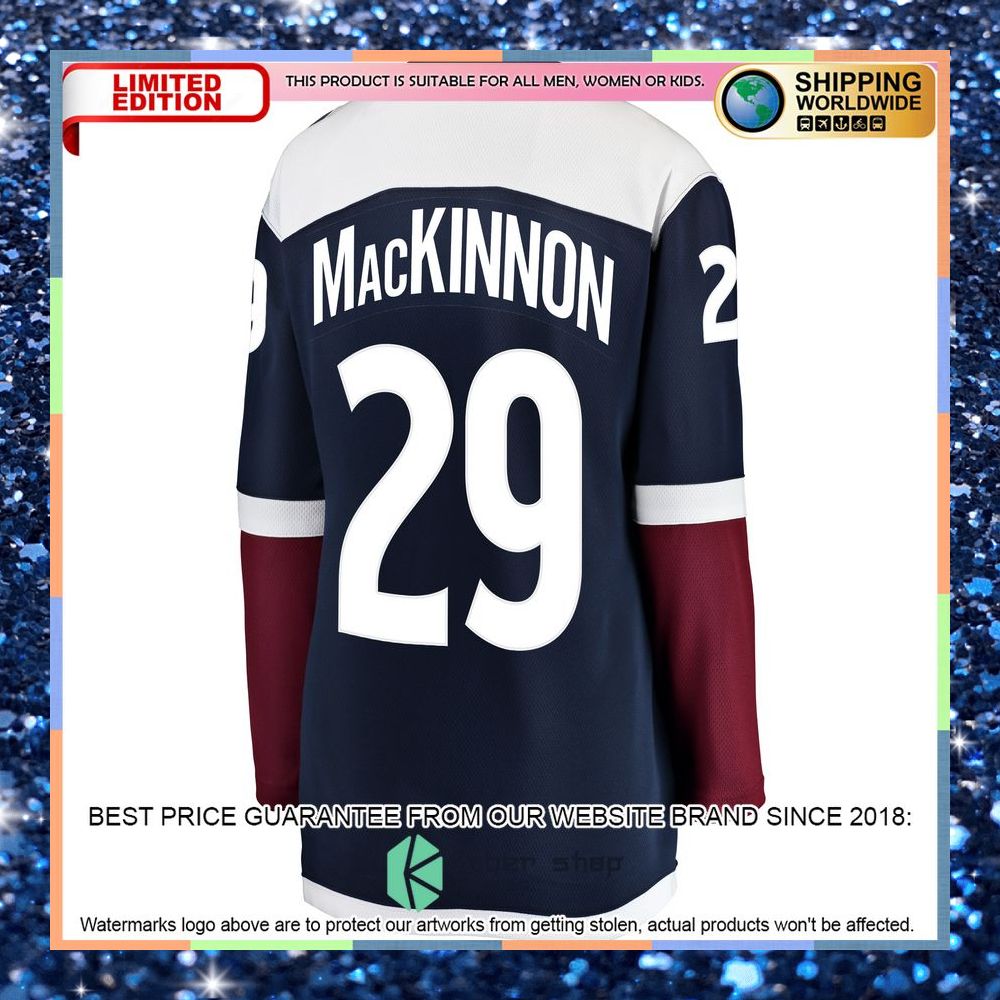 Nathan MacKinnon Colorado Avalanche Women's Alternate Navy Hockey Jersey 8 Nathan MacKinnon Colorado Avalanche Women's Alternate Navy Hockey Jersey word1