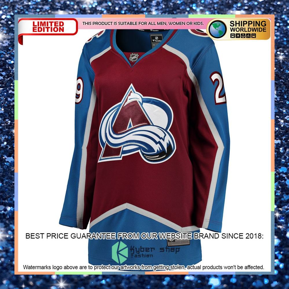 Nathan MacKinnon Colorado Avalanche Women's Home Maroon Hockey Jersey 7 Nathan MacKinnon Colorado Avalanche Women's Home Maroon Hockey Jersey word2