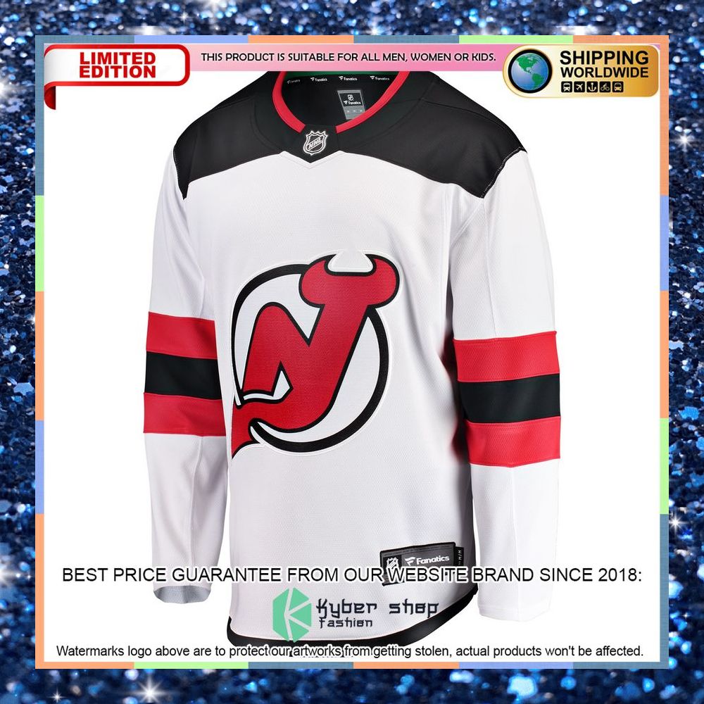New Jersey Devils Breakaway Away White Hockey Jersey 7 New Jersey Devils Breakaway Away White Hockey Jersey word2