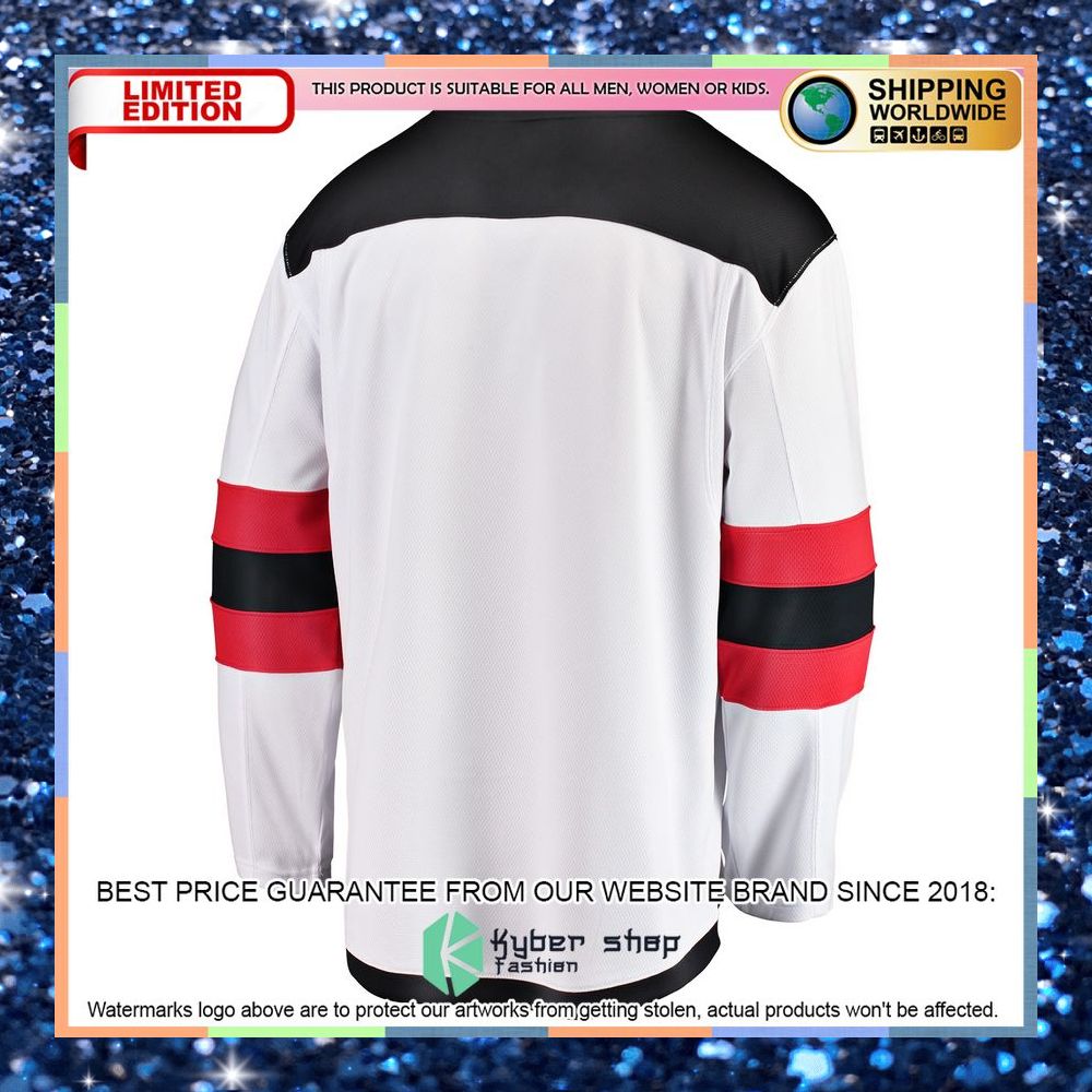 New Jersey Devils Breakaway Away White Hockey Jersey 8 New Jersey Devils Breakaway Away White Hockey Jersey word2