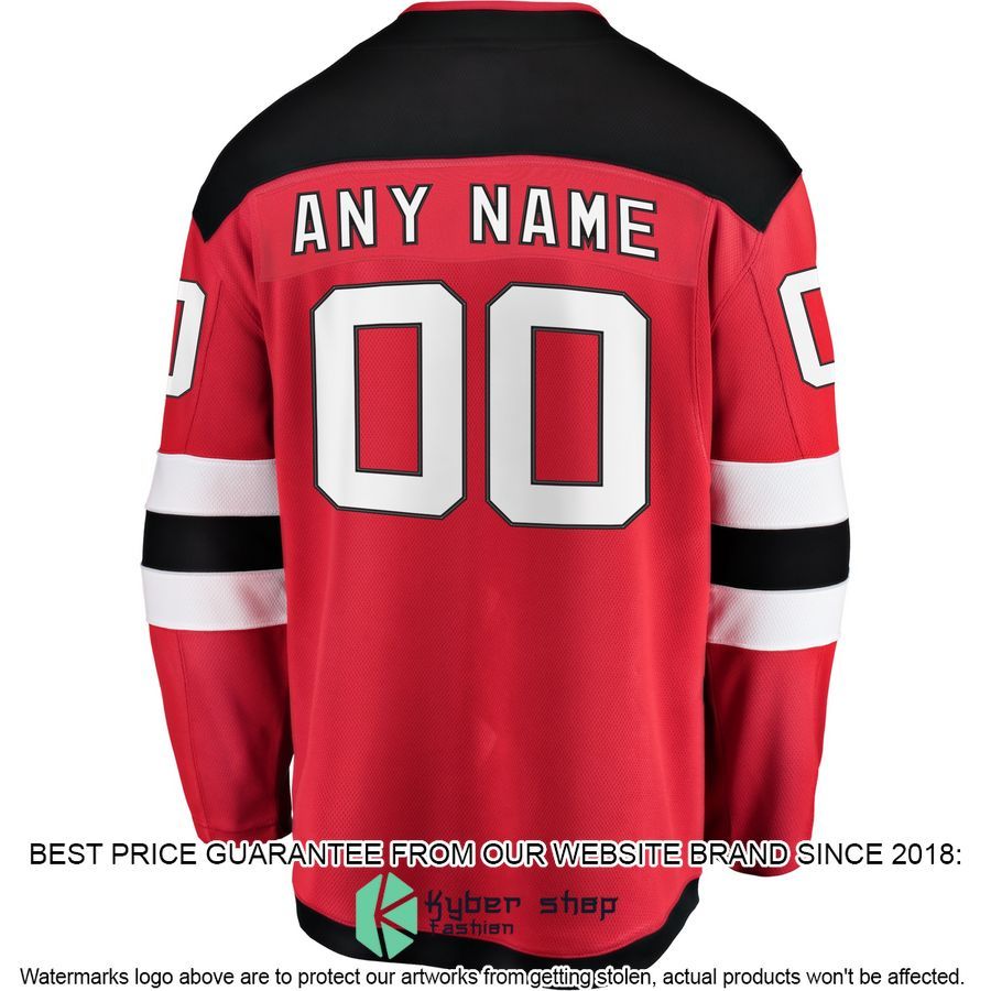 New Jersey Devils Home Custom Red Hockey Jersey 3 New Jersey Devils Home Custom Red Hockey Jersey word2