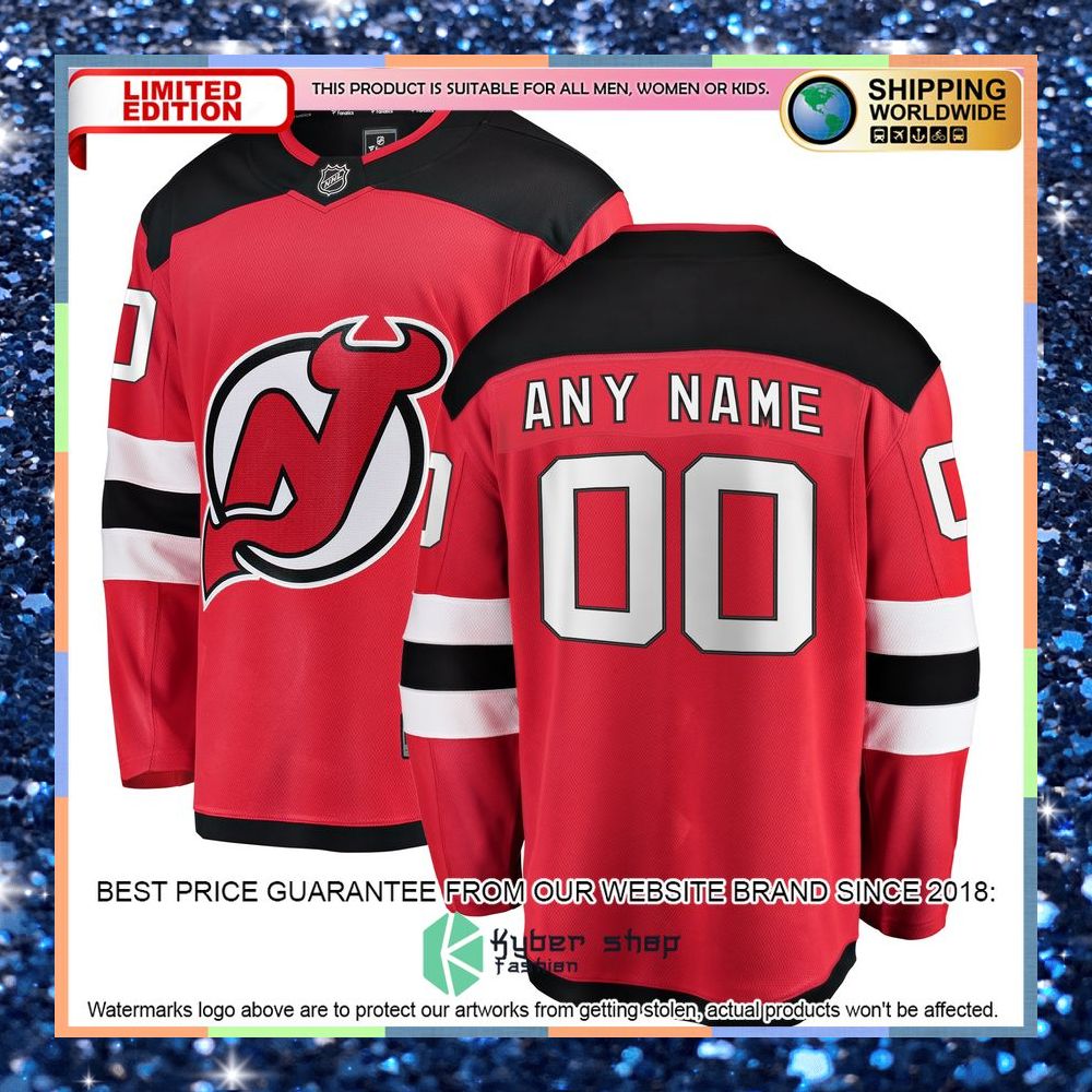 New Jersey Devils Home Custom Red Hockey Jersey 9 New Jersey Devils Home Custom Red Hockey Jersey word2