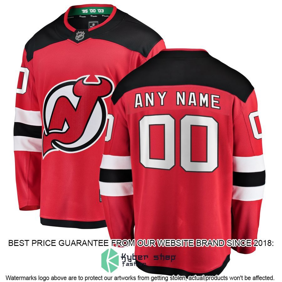 New Jersey Devils Home Custom Red Hockey Jersey 4 New Jersey Devils Home Custom Red Hockey Jersey word2