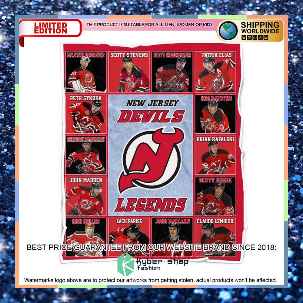 New Jersey Devils Legends Fleece Blanket 4 New Jersey Devils Legends Fleece Blanket word3