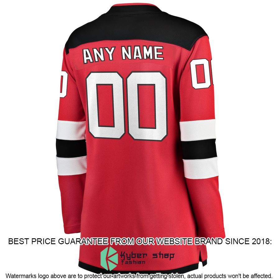 New Jersey Devils Women's Home Custom Red Hockey Jersey 3 New Jersey Devils Women's Home Custom Red Hockey Jersey word2