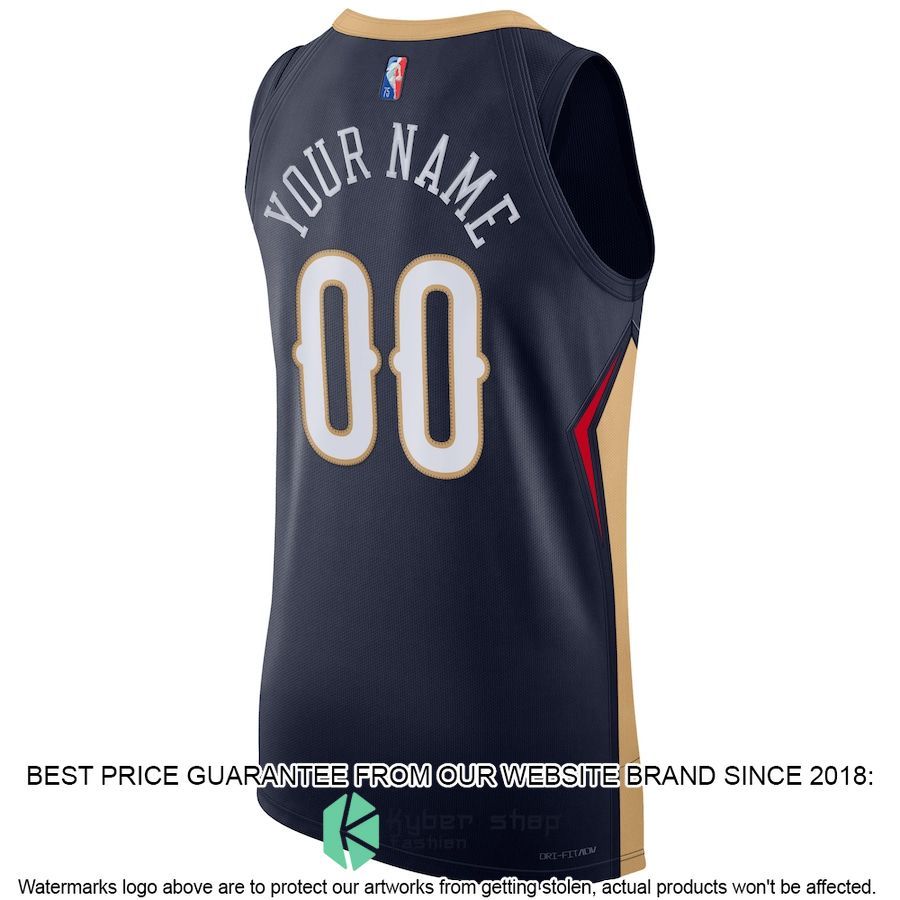 New Orleans Pelicans Nike 2021-22 Diamond Custom Navy Basketball Jersey 3 New Orleans Pelicans Nike 2021-22 Diamond Custom Navy Basketball Jersey word2