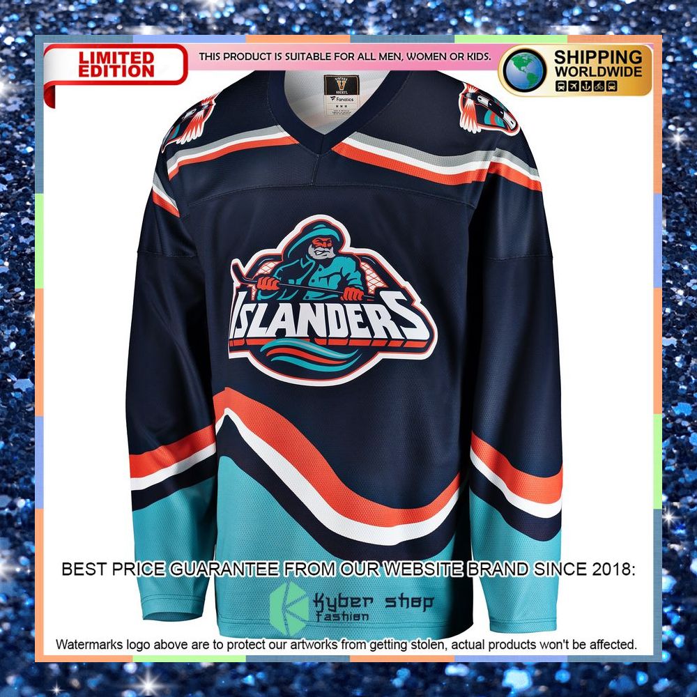 New York Islanders Premier Heritage Blank Navy Hockey Jersey 6 New York Islanders Premier Heritage Blank Navy Hockey Jersey word2
