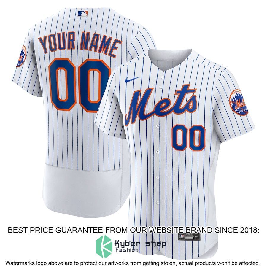 New York Mets Home CUSTOM White Baseball Jersey