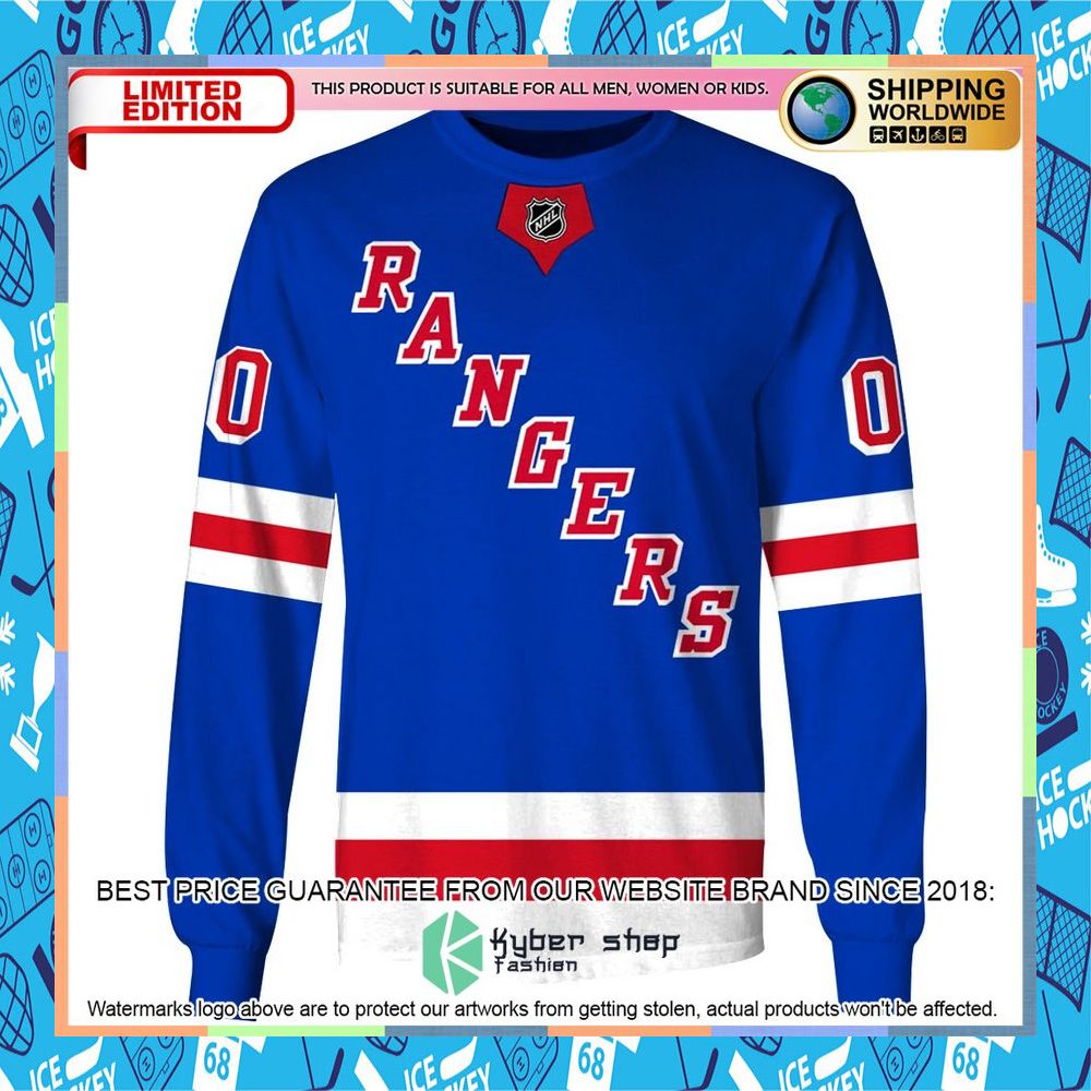 New York Rangers CUSTOM blue Shirt, Hoodie 9 New York Rangers CUSTOM blue Shirt, Hoodie word1