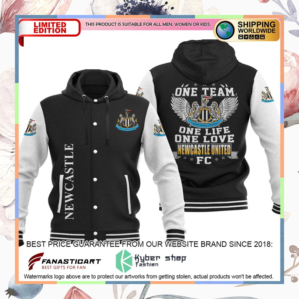 Newcastle United FC One Team One Life One Love Baseball Hoodie Jacket 8 Newcastle United FC One Team One Life One Love Baseball Hoodie Jacket word3