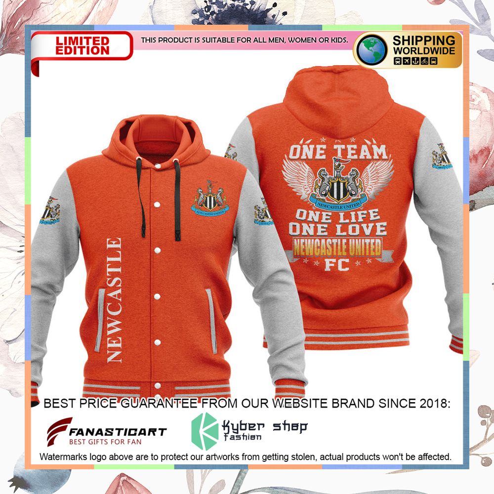 Newcastle United FC One Team One Life One Love Baseball Hoodie Jacket 12 Newcastle United FC One Team One Life One Love Baseball Hoodie Jacket word3