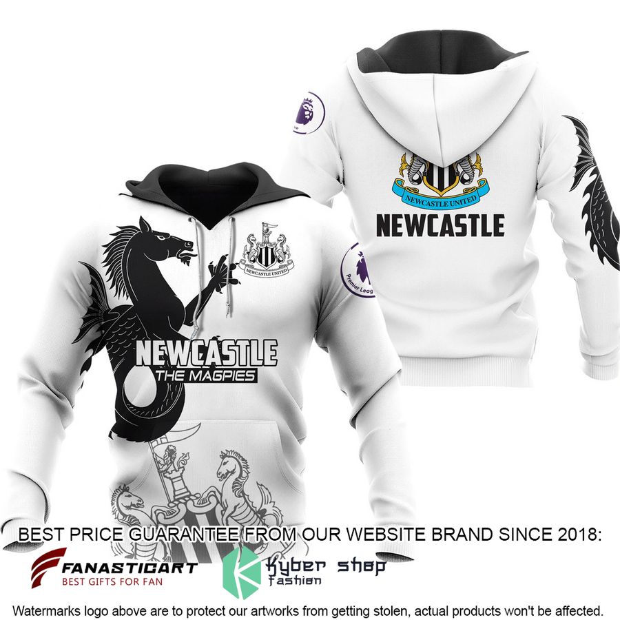 Newcastle United FC white Hoodie, Shirt