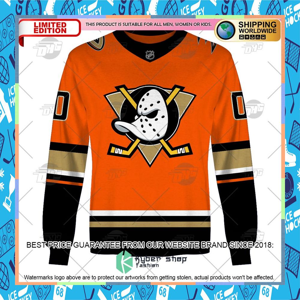 NHL Anaheim Ducks 2022 Orange Alternate CUSTOM Shirt, Hoodie 15 NHL Anaheim Ducks 2022 Orange Alternate CUSTOM Shirt, Hoodie word3