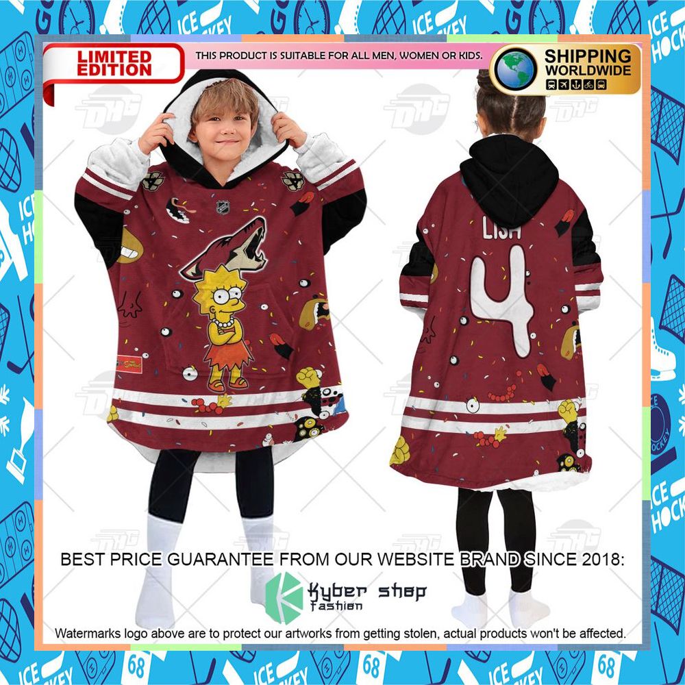 NHL Arizona Coyotes The Simpsons CUSTOM Oodie Blanket Hoodie 12 NHL Arizona Coyotes The Simpsons CUSTOM Oodie Blanket Hoodie word1
